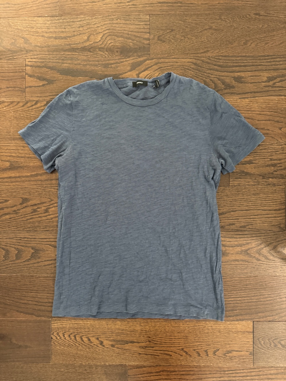 Theory Men's Slate Blue Crew Neck Short Sleeve Tee